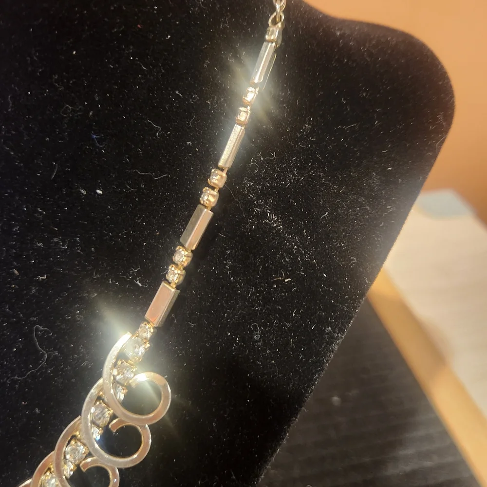 Sarah Coventry Vintage Gold and Silver Scroll Necklace
